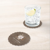 Witte Bloemenneutrale Herfst 100ste Verjaardag Kartonnen Onderzetters (Insitu)