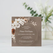 Witte Bloemenneutrale Herfst 30ste Verjaardagsplei Kaart (Staand voorkant)