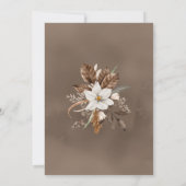 Witte Bloemenneutrale Herfst Boeket 100e Verjaarda Kaart (Achterkant)