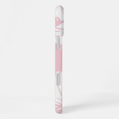 Witte bloemenpatroon achtergrond iPhone hoesje (Rechterkant)