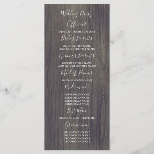 Witte bloemenpompoen herfst bruiloft programma's (Achterkant)