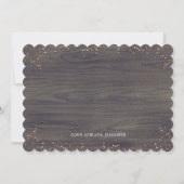 Witte bloemenpompoen rustieke bruidsmeisje voorste kaart (Achterkant)