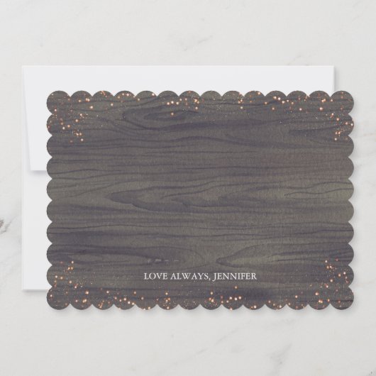 Witte bloemenpompoen rustieke bruidsmeisje voorste kaart (Achterkant)