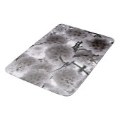 Witte bloemenprint badmat (Gekanteld)