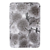 Witte bloemenprint badmat (Voorkant Verticaal)