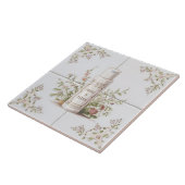 Witte Bloemenrol op deodorant grappige badkamer Tegeltje (Zijkant)