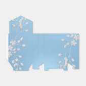 Witte bloementak Winter Blauw Elegante chique guns Bedankdoosjes (Uitgevouwen)