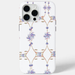 Witte bloementelefoonhoesje iPhone 15 pro max hoesje