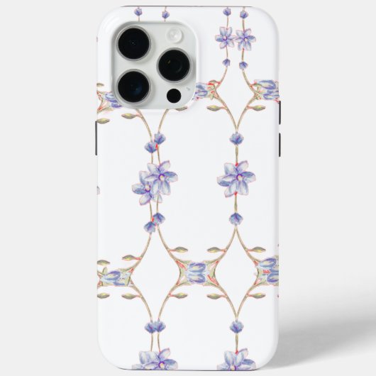 Witte bloementelefoonhoesje Case-Mate iPhone case (Achterkant)
