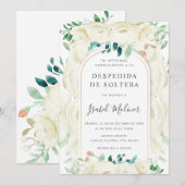 Witte bloementuin Spaans Vrijgezellenfeest Kaart (Voorkant / Achterkant)