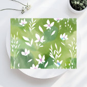 Witte bloemenvelden | Elegante lente bloem Briefkaart