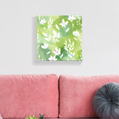 Witte bloemenvelden | Elegante lente bloem Canvas Afdruk (Insitu (Woonkamer))