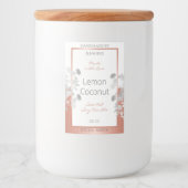 Witte bloemenverpakkingsetiketten Roos Gold Voedselcontainer Etiket (Voorkant)