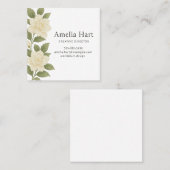 Witte bloemenzaak visitekaartje (Voorkant / Achterkant)