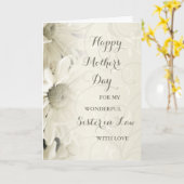 Witte Bloemenzuster in de wet Happy Moederdag Kaar Kaart (Gele Bloem)