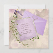 witte bloemetjesbranche op trouwbenodigdheden kaart (Voorkant)