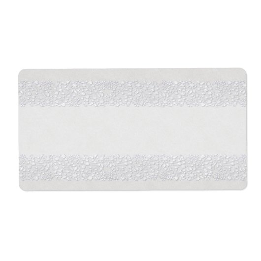 Witte bloemige apotheker label (Voorkant)