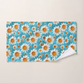 Witte Bloemige Badkamer Decoratie Bad Handdoek (Handdoek)