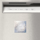 Witte Bloemige Bloei Magneet (Insitu (Vaatwasser))