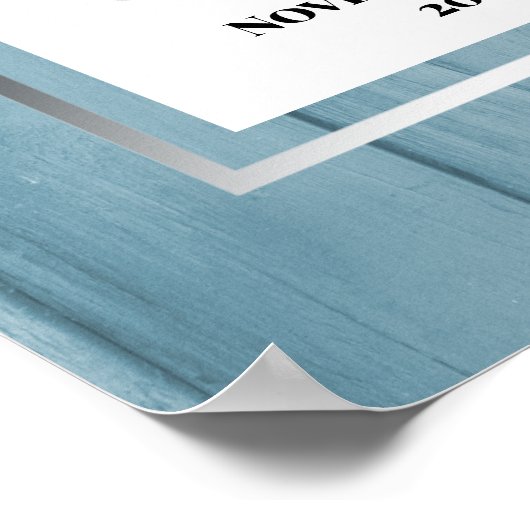 Witte bloemige bruidsfeest welkomstbord poster (Hoek)