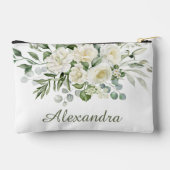 Witte bloemige bruidsmeisje cadeau etui (Achterkant)
