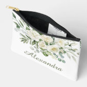 Witte bloemige bruidsmeisje cadeau etui (Open)
