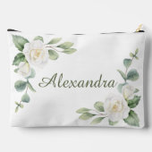 Witte bloemige bruidsmeisje cadeau etui (Achterkant)