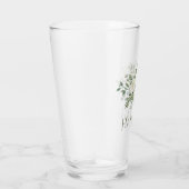 Witte bloemige bruidsmeisje cadeau glas (Rechts)