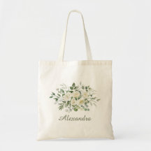 Witte bloemige bruidsmeisje cadeau
