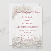 Witte Bloemige Bruiloft | Elegante Foto Bewaar de Save The Date (Achterkant)