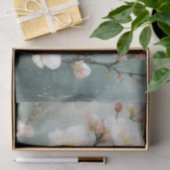 Witte bloemige brunch aquarel tissuepapier (Geschenk)