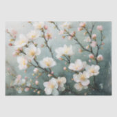Witte bloemige brunch aquarel tissuepapier (Voorkant)