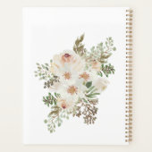Witte Bloemige Elegante Romantische Trouwplanner Planner (Achterkant)