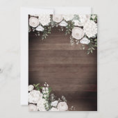 Witte Bloemige Elegante Westerse Charro Quinceaner Kaart (Achterkant)