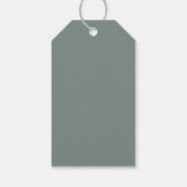 Witte bloemige Eucalyptus Bruiloftsfeest Display Cadeaulabel (Achterkant)