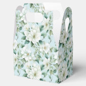 Witte bloemige feestcadeautjesdoos bedankdoosjes (Geopend)