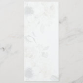 Witte bloemige gebladerte botanische huwelijksmenu menu (Achterkant)