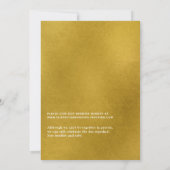 Witte Bloemige Geometrische Online Virtuele Trouwd Kaart (Achterkant)