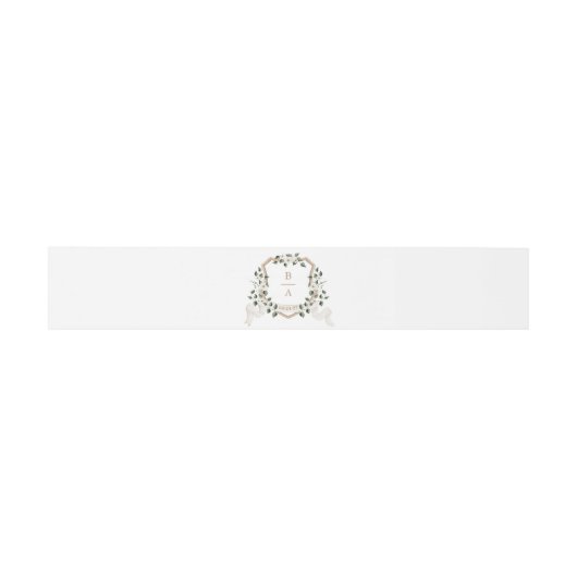 Witte bloemige groene klimop tak Wapen Huwelijk Uitnodigingen Wikkel (Vlak)