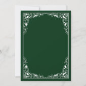 Witte bloemige groene lijst islamitische moslim br kaart (Achterkant)