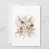 Witte bloemige kerst bruidsdouche kaart (Achterkant)