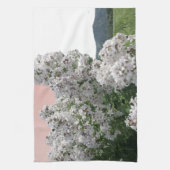 Witte bloemige keukendoek theedoek (Verticaal)