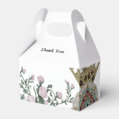 Witte bloemige ontworpen huwelijksgunstdozen bedankdoosjes (Achterkant)