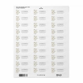 Witte bloemige returnadres voor babyshower  etiket (Full Sheet)