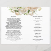 Witte Bloemige Rouwprogramma Sjabloon (Achterkant)