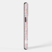  witte bloemige roze bloemen iPhone hoesje (Rechterkant)