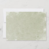 Witte bloemige salie groene bladeren afstudeerfees kaart (Achterkant)