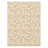Witte bloemige vanille Scandinavisch Tafelkleed (Voorkant)