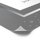 Witte bloemige viering van het leven foto poster (Hoek)