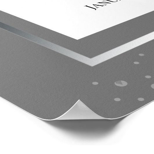 Witte bloemige viering van het leven foto poster (Hoek)